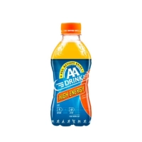 Verfrissende energiedrank (AA Drink High Energy, 330 mL fles).