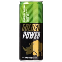 Verfrissende, bruisende energiedrank (Golden Power, 250 mL blik).